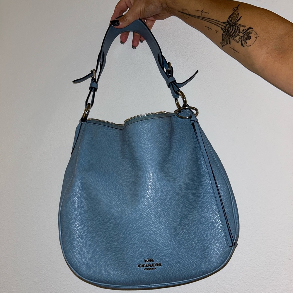 blue COACH bag!